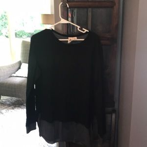 Black and grey long sleeve shirt